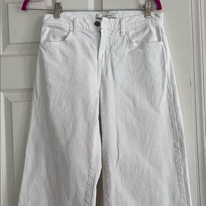 J BRAND White LIZA Stretch Cropped Jeans made in California 🇺🇸 imported fabric